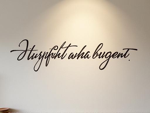 Particolare di una frase calligrafica dipinta su una parete interna